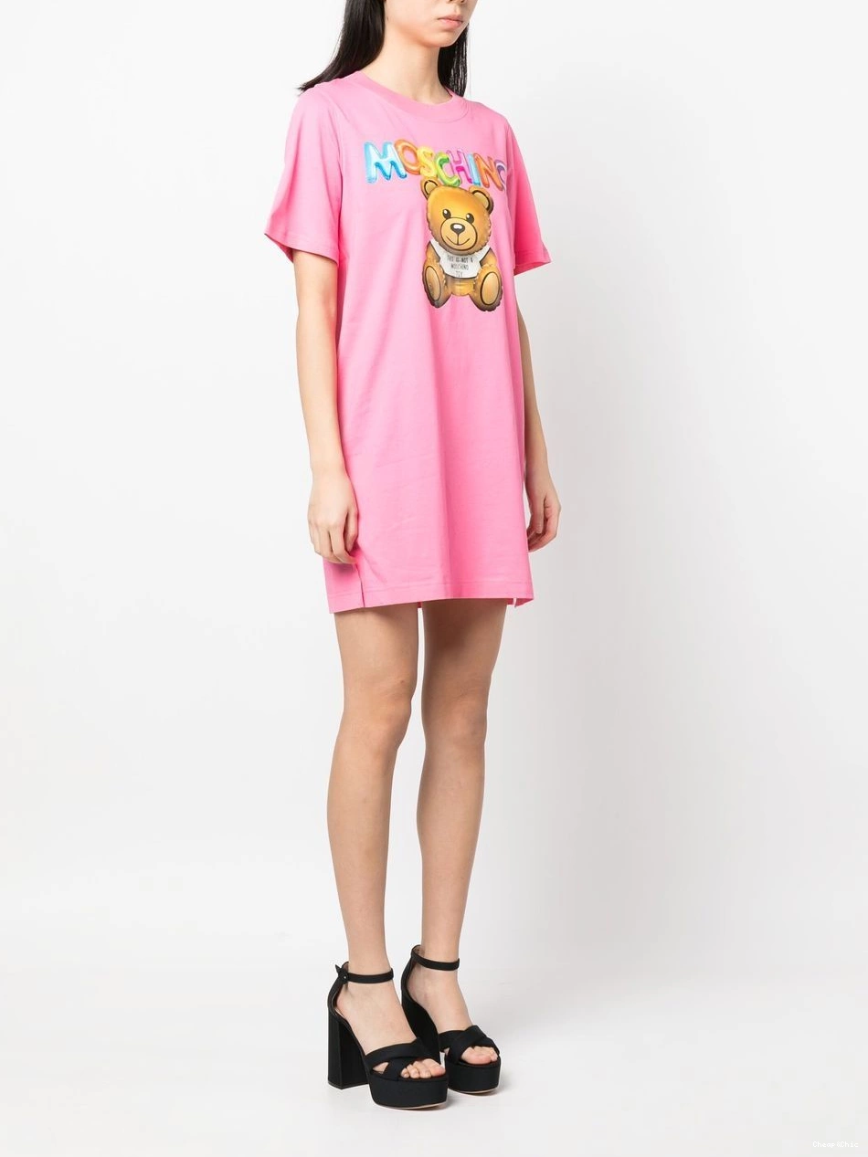 Cheap Love Women logo-print T-shirt Moschino dress 0426